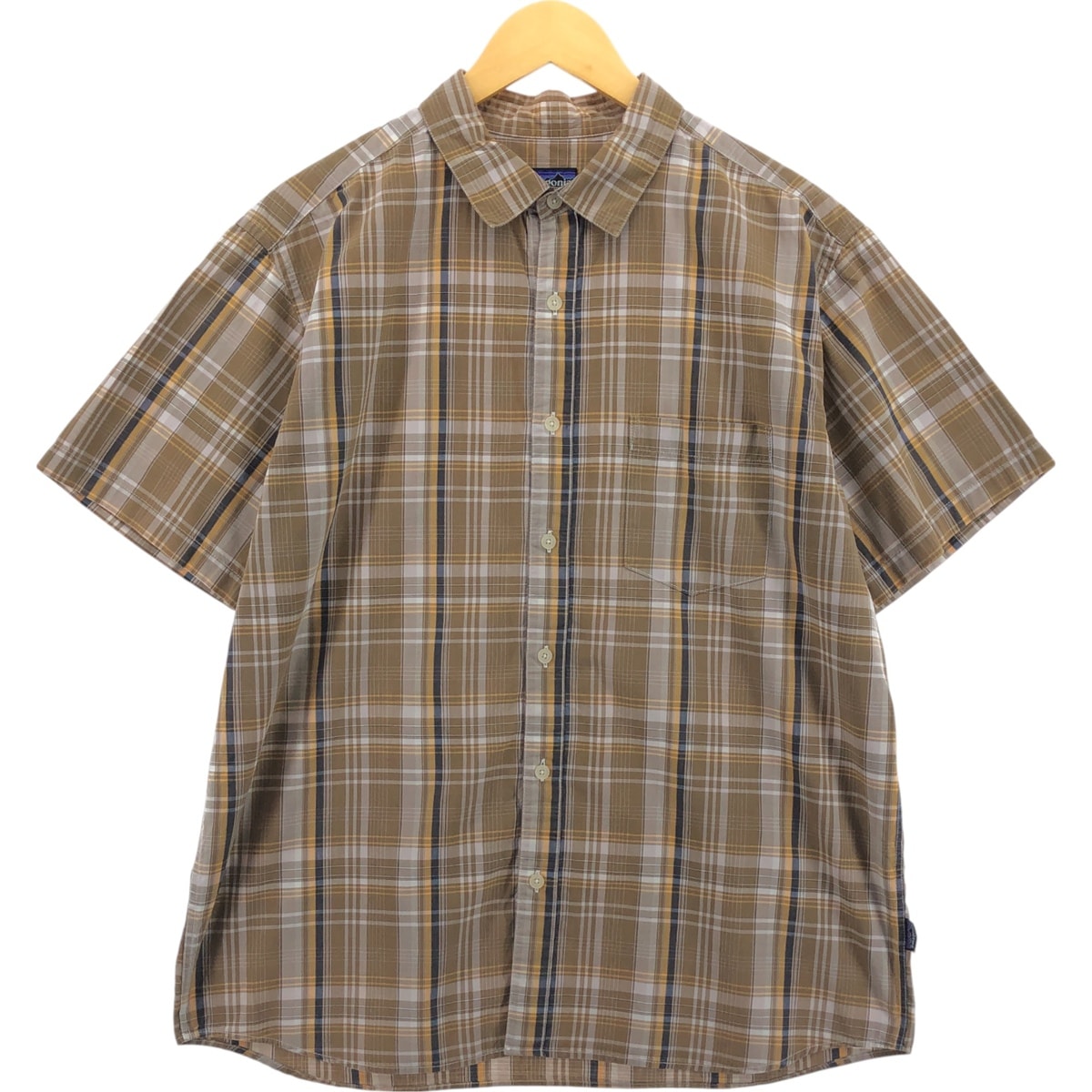 古着 00年代 パタゴニア Patagonia ORGANIC COTTON オーガニックコットン 54840S9 半袖 コットン チェックシャツ メンズL相当/eaa560872