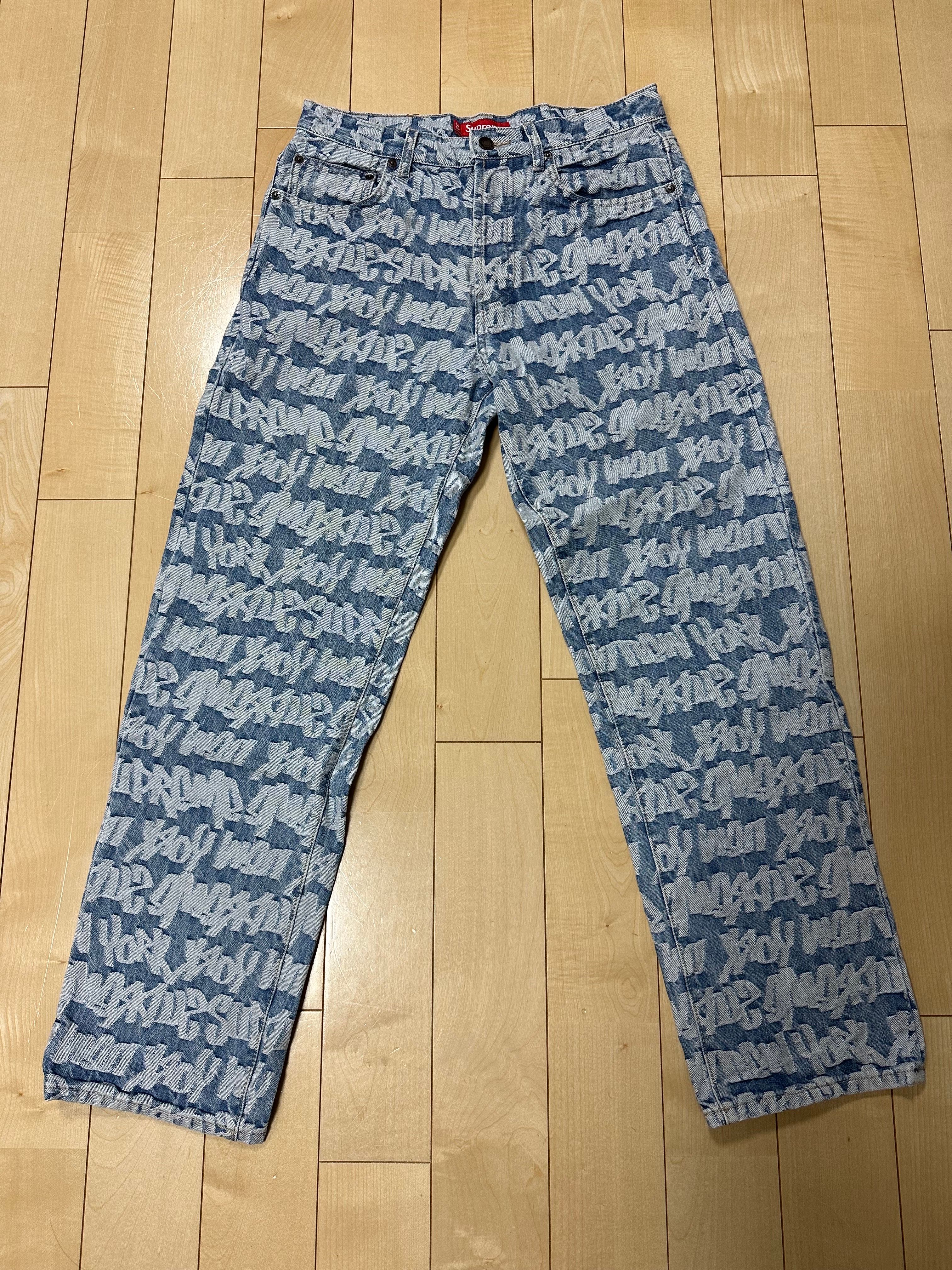 Supreme Fat Tip Jacquard Regular Jean "Blue"