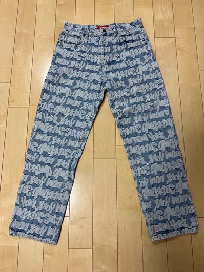 Supreme Fat Tip Jacquard Regular Jean "Blue"