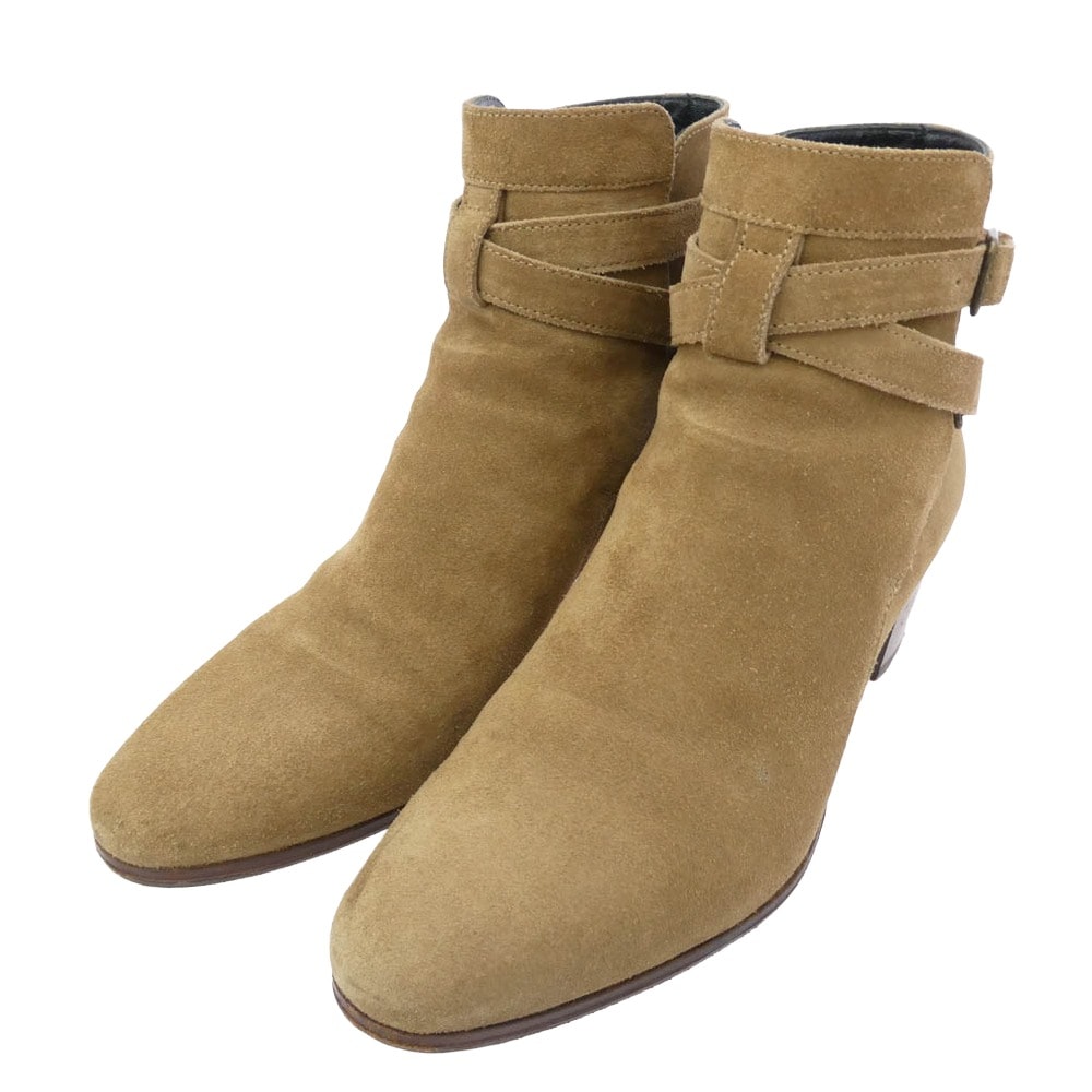 SAINT LAURENT サンローラン ブーツ 316237 CLT00 9870 エディ期 Jodhpur Boots ジョッパー スエード ブーツ ブラウン系 35.5【中古】