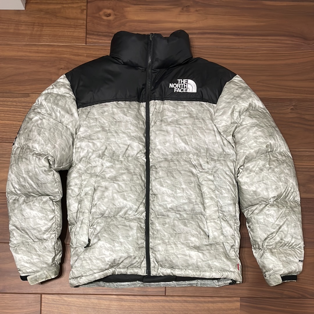 Supreme x The North Face Nuptse Jacket "White Paper Print"