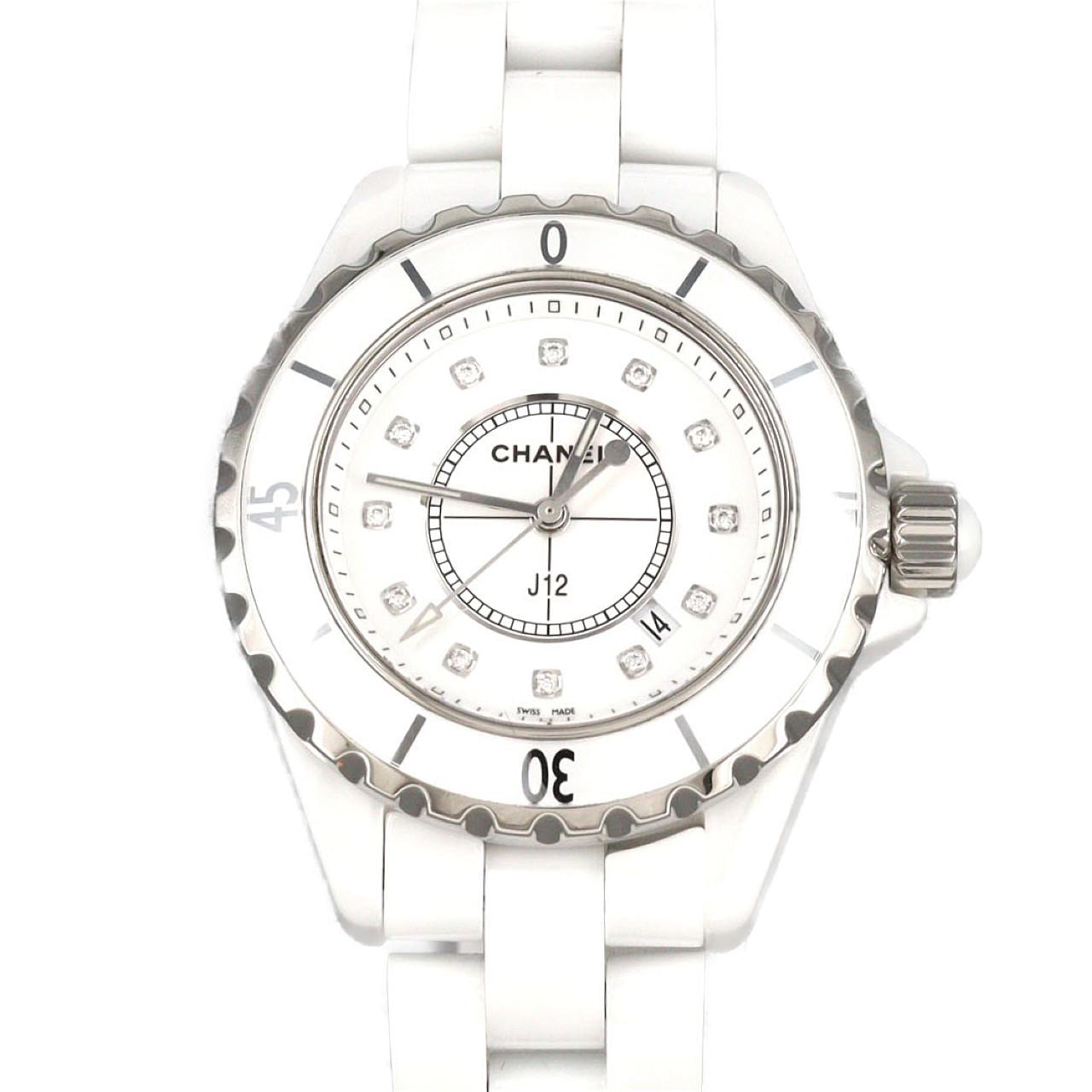 シャネル J12 33mmセラミック・12P H1628 セラミック クォーツ
