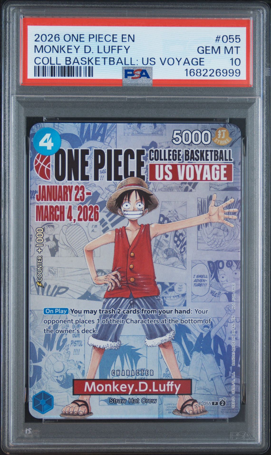 PSA10】モンキー・D・ルフィ：P (開封済) [P-055]【英語版