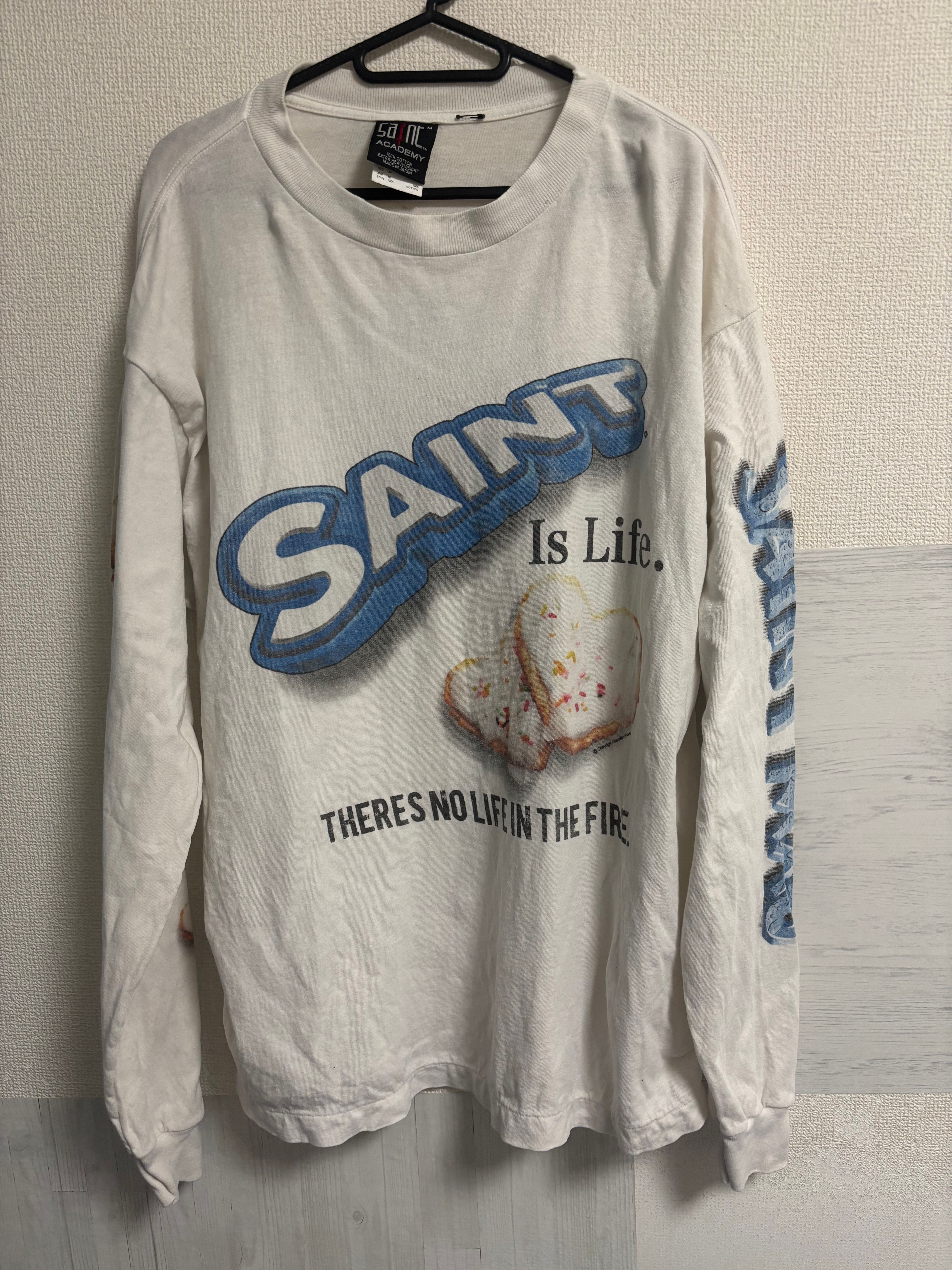 SAINT Mxxxxxx x Shermer LS Tee_Heart Ckie "White"