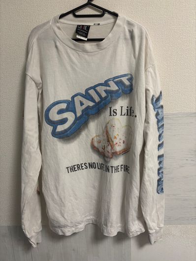 SAINT Mxxxxxx x Shermer LS Tee_Heart Ckie "White"