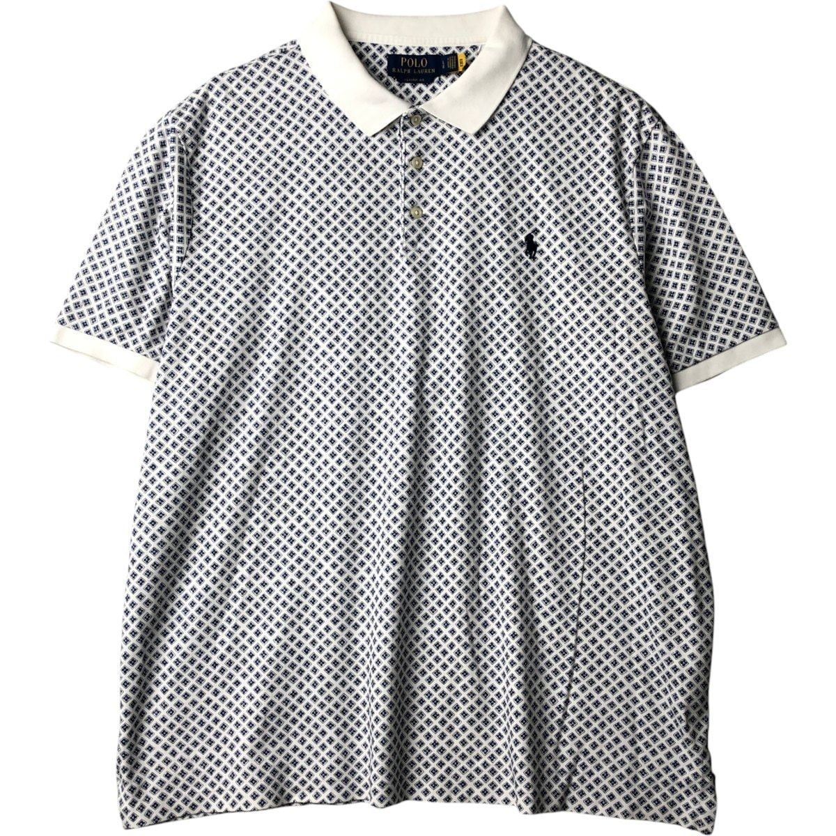 古着 ラルフローレン Ralph Lauren POLO RALPH LAUREN CLASSIC FIT 総柄 半袖 ポロシャツ メンズL相当/eaa644284
