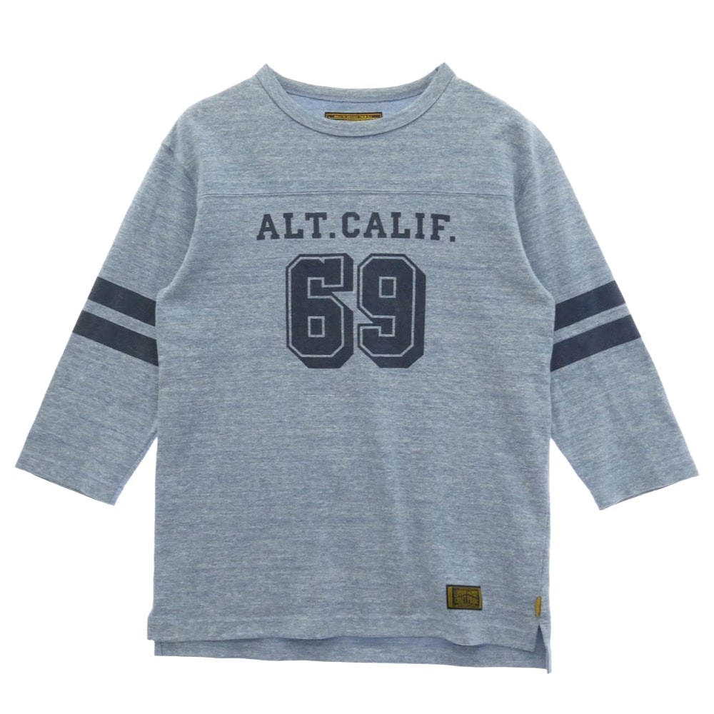 NEIGHBORHOOD ネイバーフッド 11AW 112ATNH-CSM01 CALIF 69 FB ECR CREW 3Q カリフ クルーネック 七分袖 カットソー ライトブルー系 M【中古】