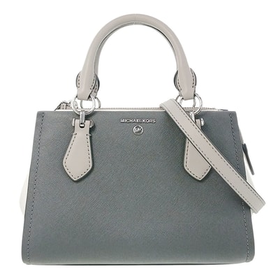 Michael Kors マイケルコース MARILYN カラーブロック サッチェル スモール ショルダーバッグ 32H3S6AC1T レザー グレー レディース【中古】