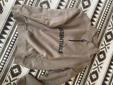 FEAR OF GOD ESSENTIALS Half Zip Pullover Sweater "Taupe"