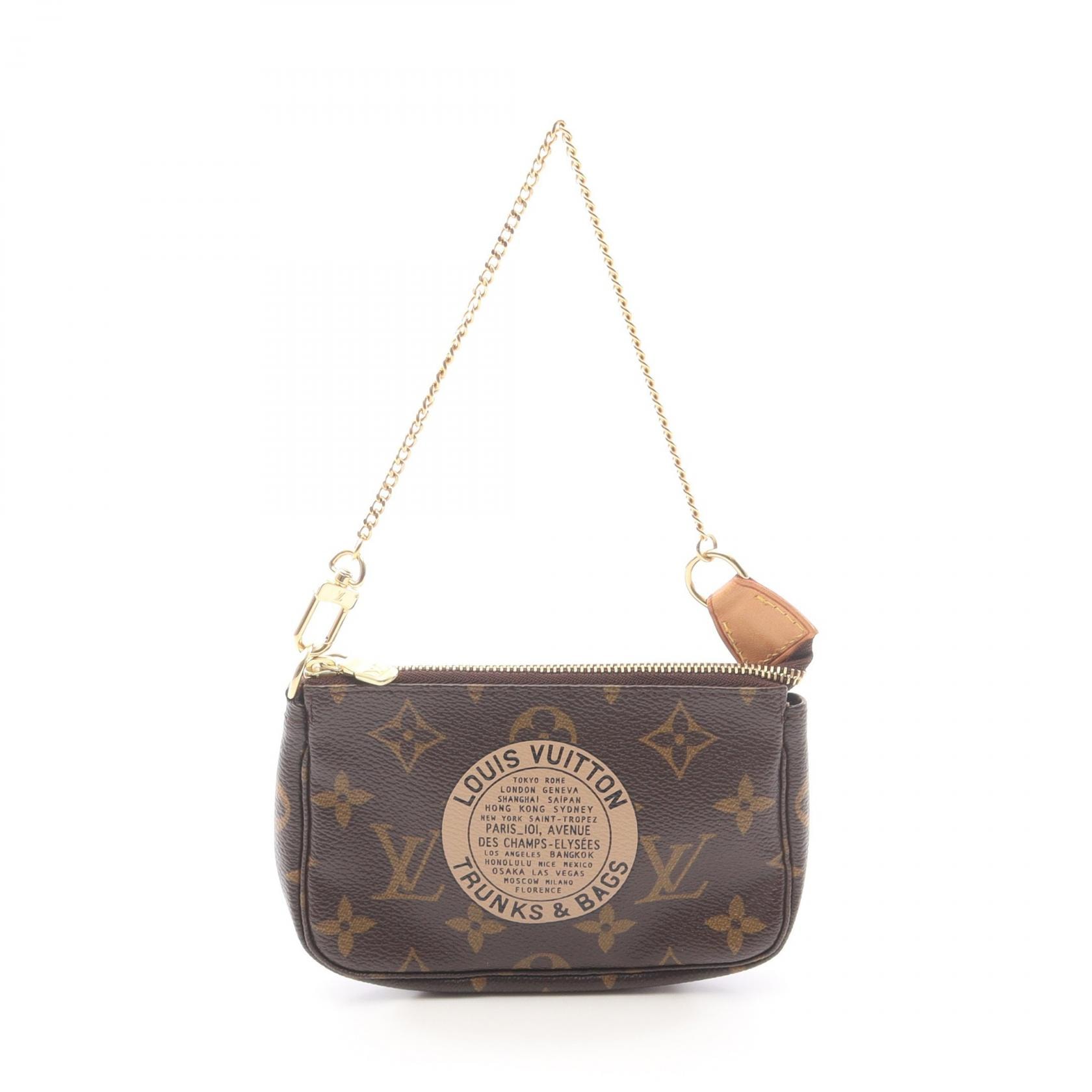 ルイ・ヴィトン LOUIS VUITTON ミニポシェット アクセソワール モノグラム T&B ハンドバッグ バッグ PVCコーティングキャンバス レザー モノグラム レディース ブラウン系 M60153 【中古】