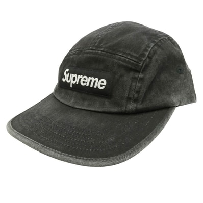 Supreme シュプリーム 25SS Washed Chino Twill Camp Cap ウォッシュド チノ ツイル キャンプキャップ ブラック系 58cm【中古】
