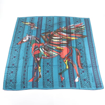 極美品 エルメス スカーフ LE PEGASE D HERMES マルチ