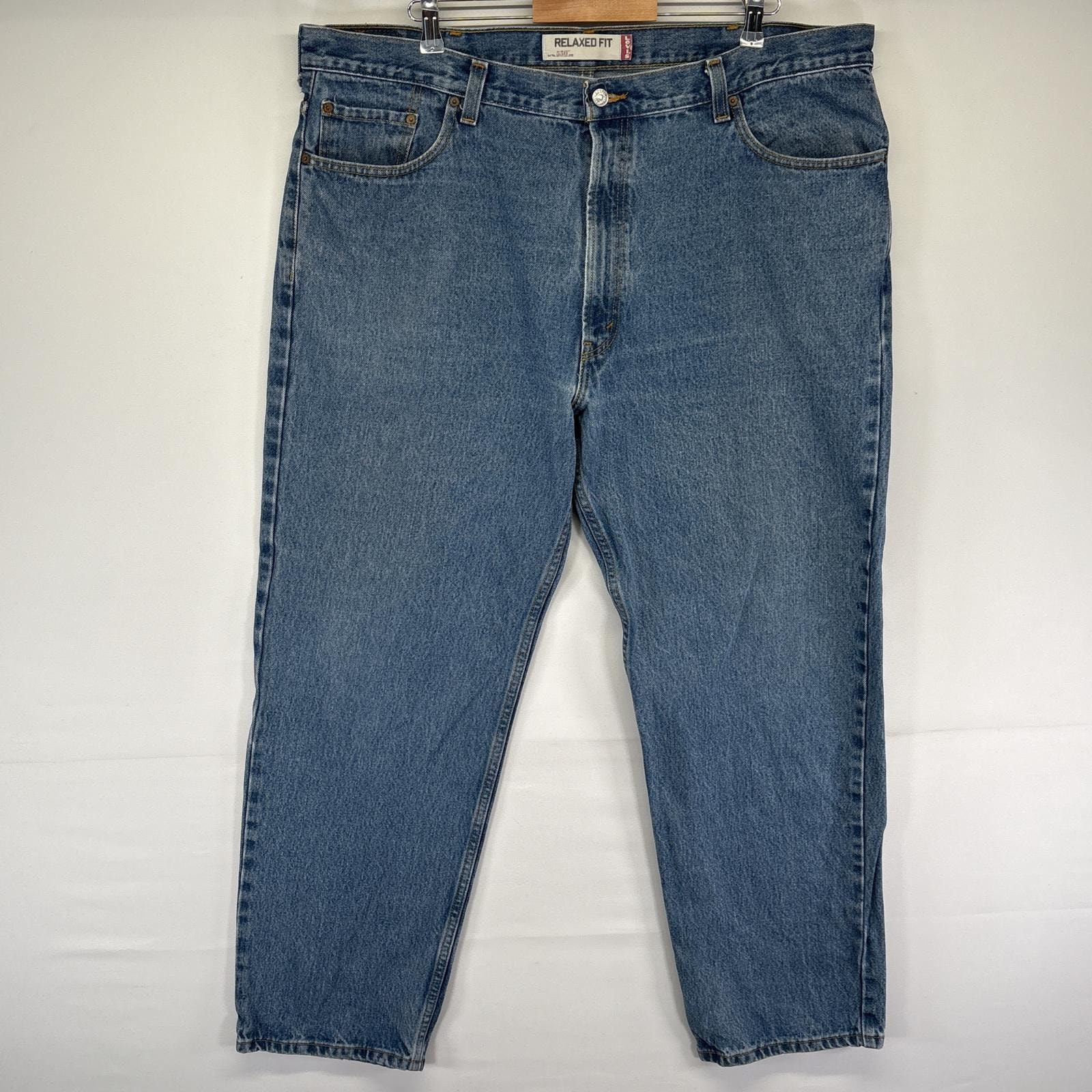 古着 リーバイス Levi's デニムパンツ 550 テーパード 5ポケット ジーンズ ジーパン 色落ち ボタンフライ w44 L32  ブルー メンズ