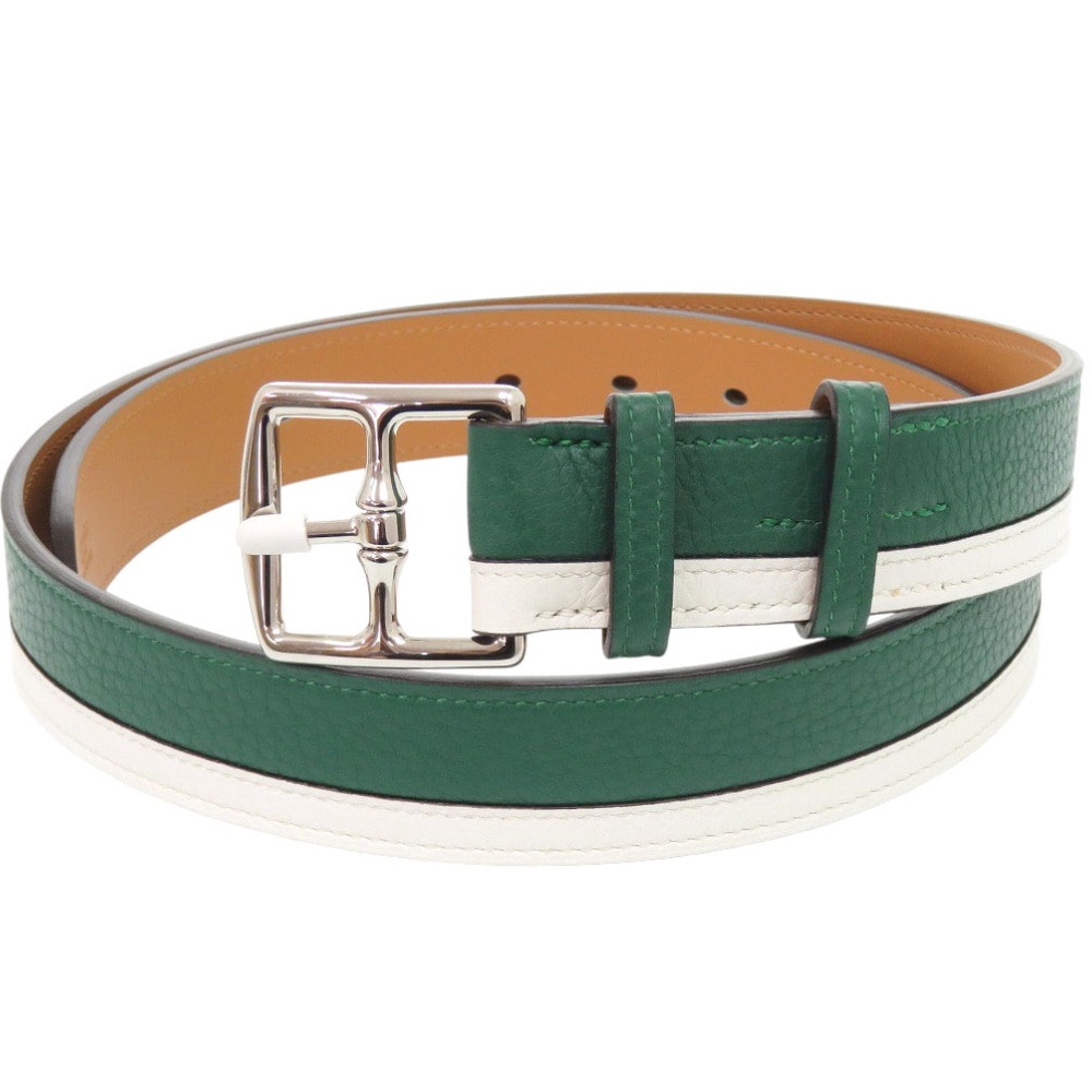 エルメス  エトリヴィエール  バイカラー レザー  グリーン ホ