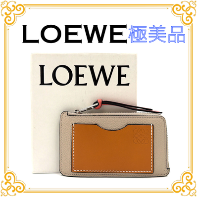 LOEWE Coin Card Holder "Light Oat/Honey"