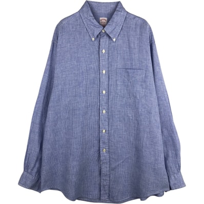 古着 ブルックスブラザーズ Brooks Brothers Est.1818 チェック柄 長袖 ボタンダウンシャツ メンズXL相当/eaa625166