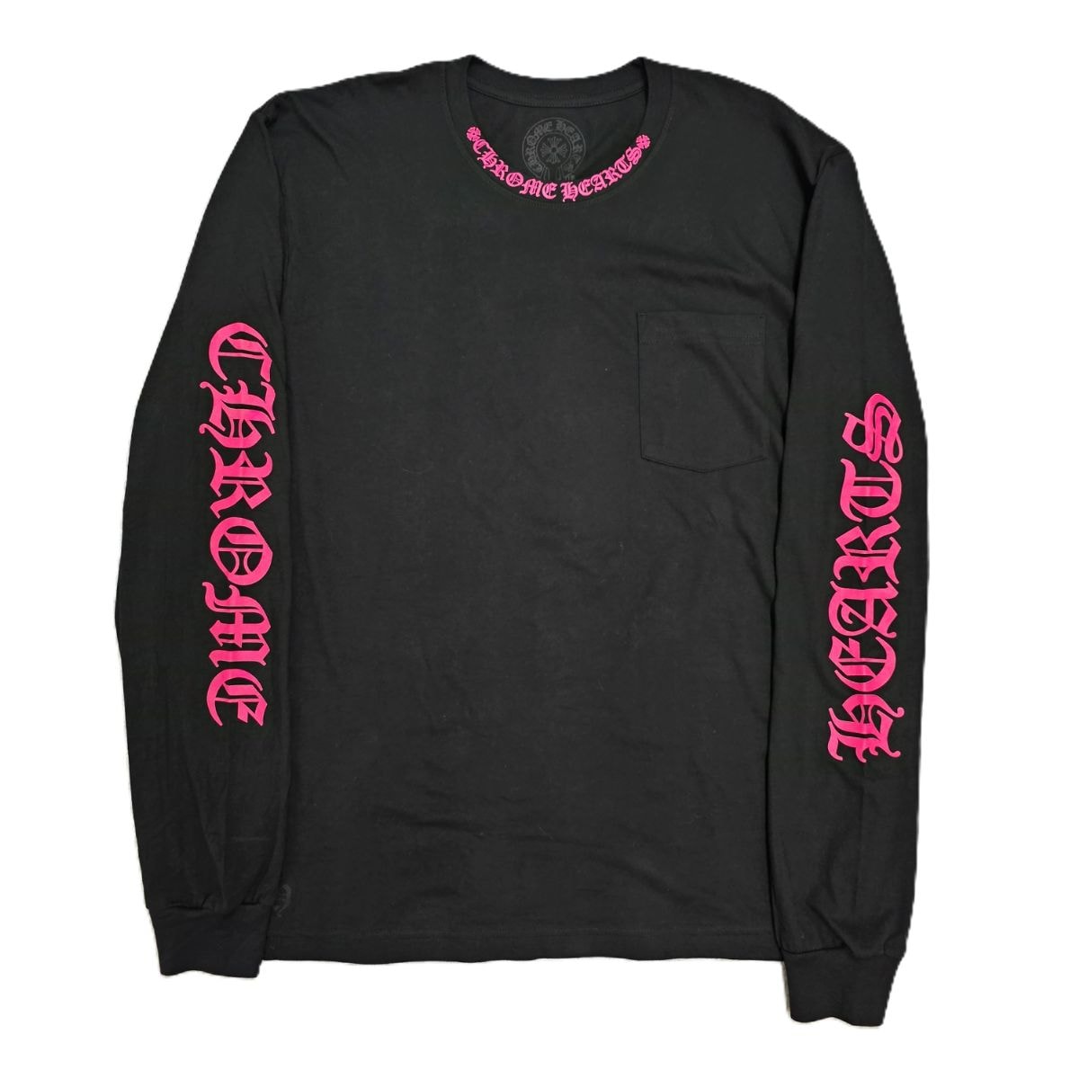 クロムハーツ　Tシャツ　ブラック　XLサイズ ピンクロゴ CHROME HEARTS（クロムハーツ） 新品正規品 Tシャツ ピンクダガー M
