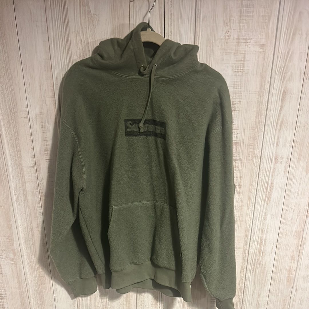 Supreme Inside Out Box Logo Hooded Sweatshirt "Light Olive"