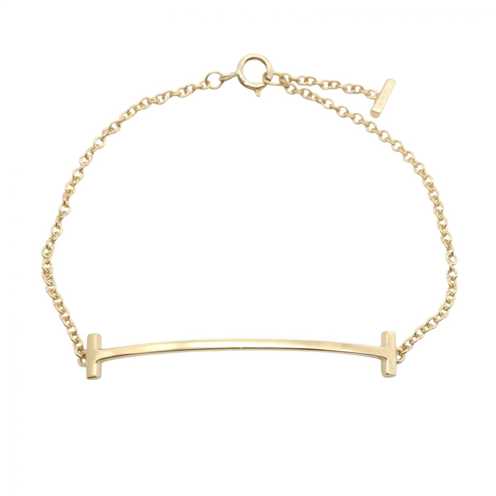 ティファニー TIFFANY&CO Tスマイル スモール ブレスレット ブレスレット アクセサリー K18(イエローゴールド) レディース ゴールド系 【中古】