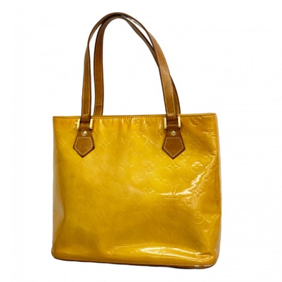 【6da0665】ルイヴィトン トートバッグ ヴェルニ ヒューストン M91004 ベージュ【中古】レディース