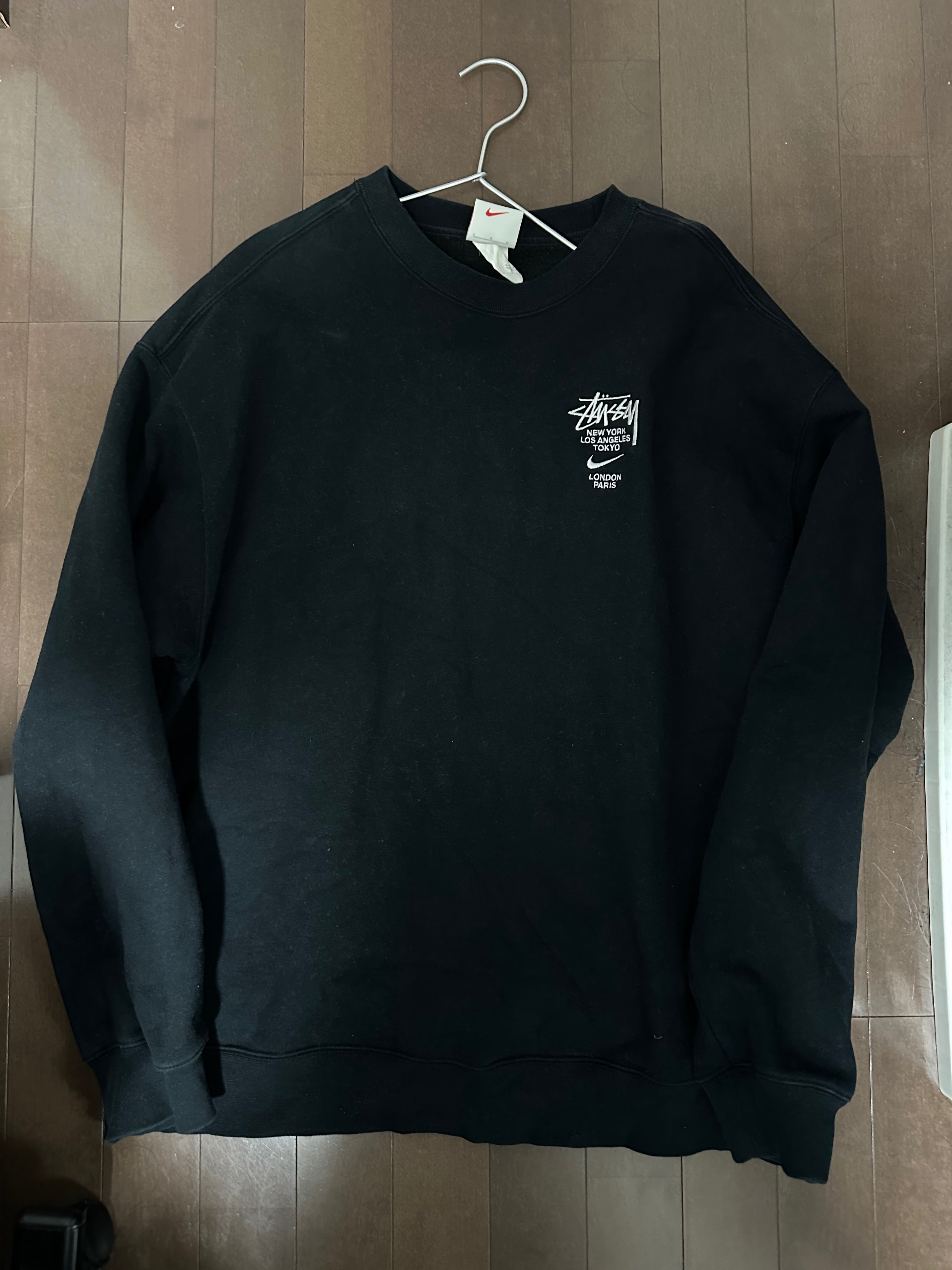 Nike x Stussy International Crewneck Sweatshirt (US Size) "Black" DC4198-010