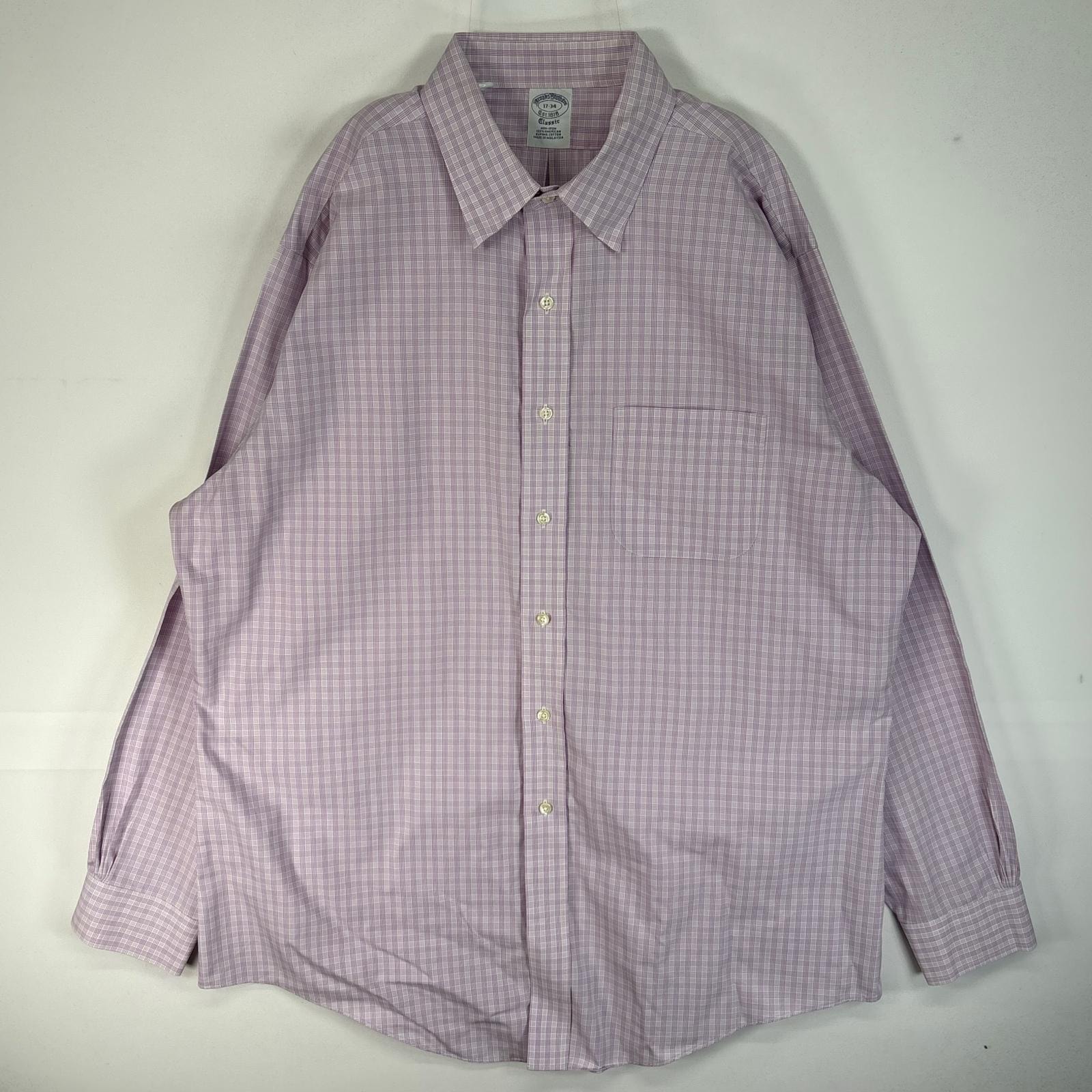 古着 ブルックスブラザーズ Brooks Brothers 長袖シャツ 胸ポケ CLASSIC XL  パープル系 チェック メンズ
