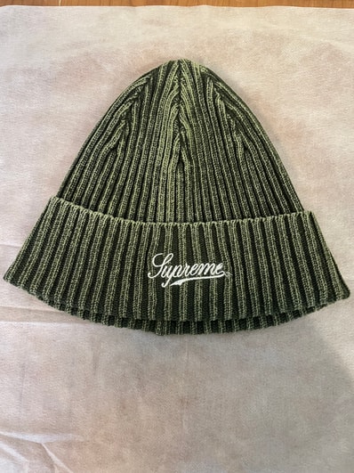 Supreme Bleached Rib Beanie "Olive"