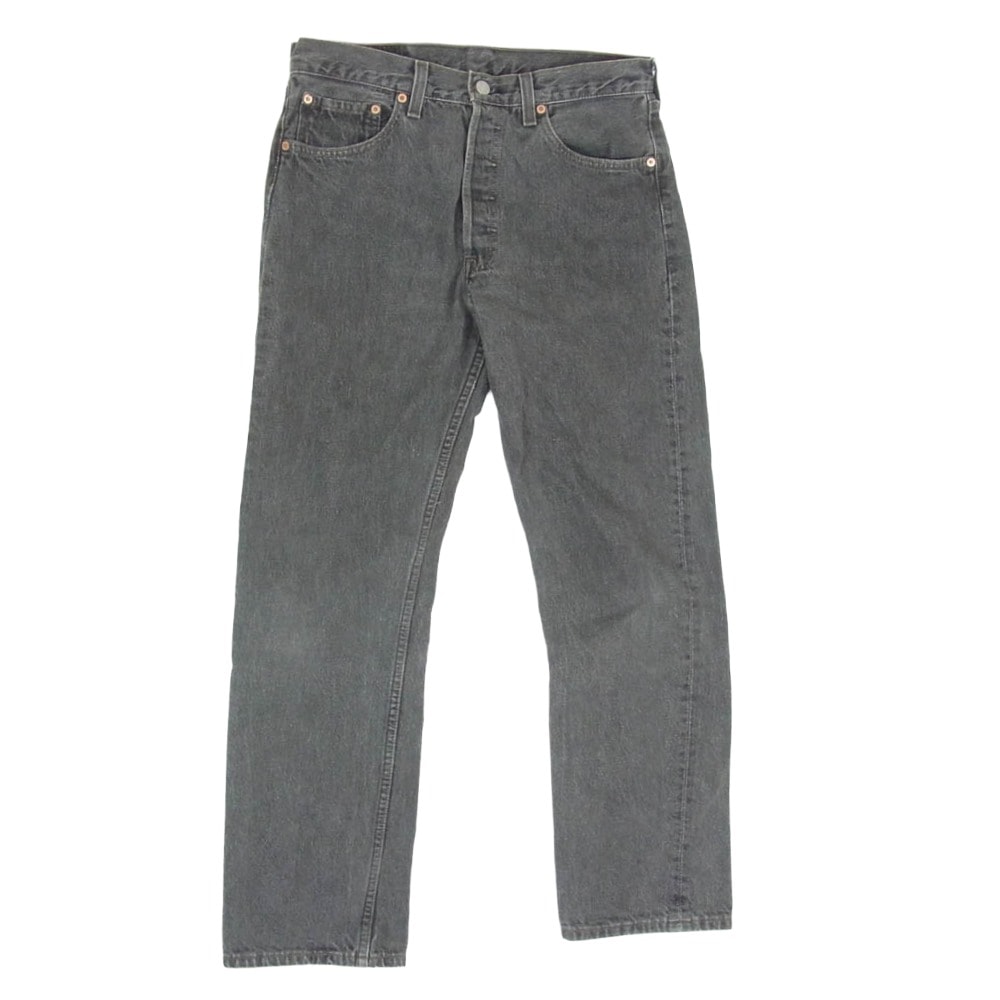 Levi's リーバイス デニムパンツ 80s~90s USA製 501 ボタン裏刻印653 ヴィンテージ デニム パンツ ブラック系 32【中古】
