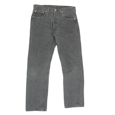 Levi's リーバイス デニムパンツ 80s~90s USA製 501 ボタン裏刻印653 ヴィンテージ デニム パンツ ブラック系 32【中古】