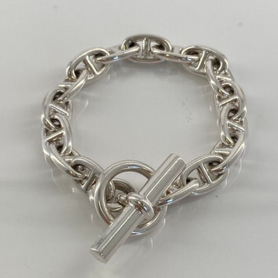HERMES(エルメス) シェーヌダンクル MM 16コマ ブレスレット Ag925 56.9g シルバー