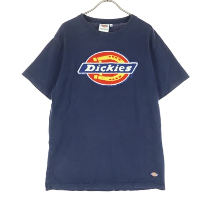 Dickies ディッキーズ コットン ロゴ刺繍 半袖 Tシャツ M ネイビー