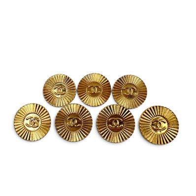 美品 シャネル ボタン ゴールド レディース