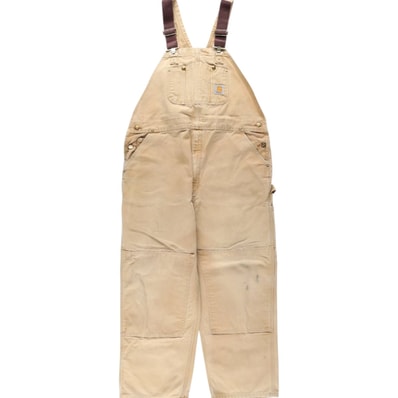 古着 ビッグサイズ カーハート Carhartt ダブルニー ダック オーバーオール メンズw44相当/eaa633579