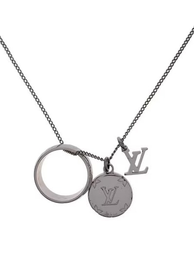 Louis Vuitton Monogram Charms Necklace "Silver"