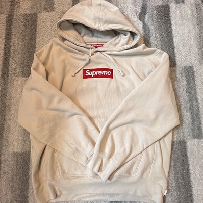 Supreme Box Logo Hooded Sweatshirt "Stone" (24FW)
