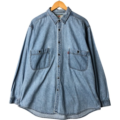 古着 90年代 リーバイス Levi's 長袖 デニムシャツ メンズXL相当 ヴィンテージ/eaa568754