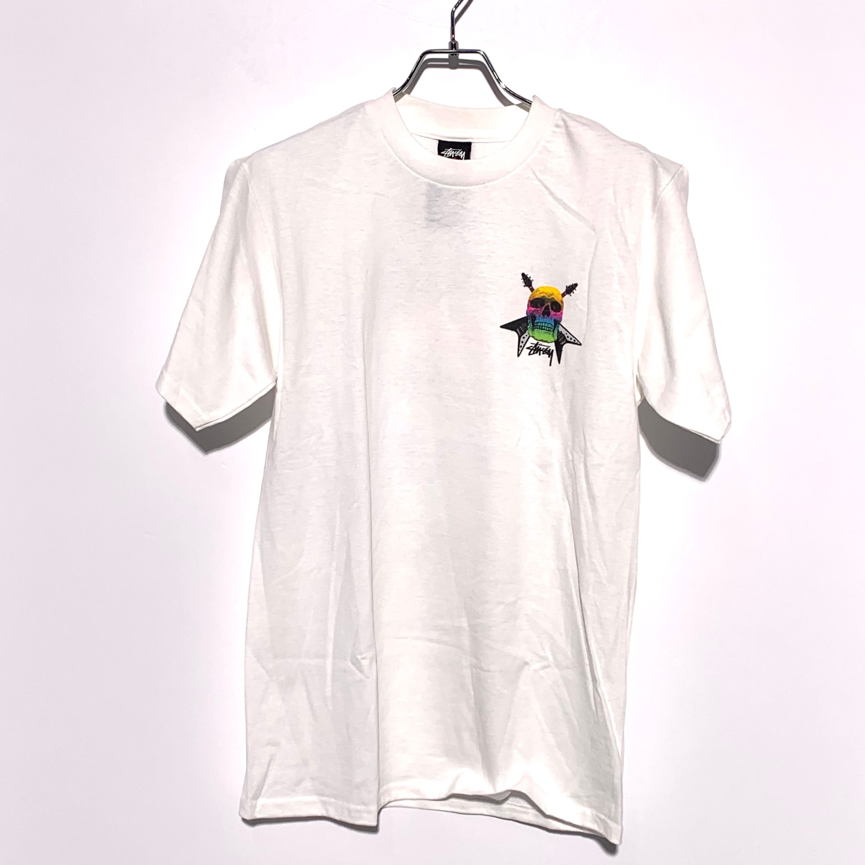 STUSSY gradation scull Tee White 2007FW