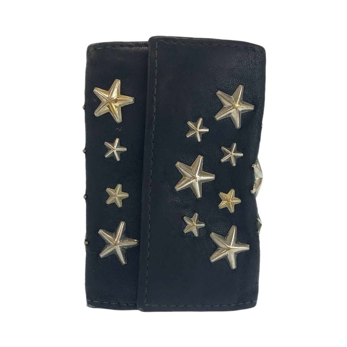 JIMMY CHOO ジミーチュウ スタースタッズ ネプチューン 6連 ブラック 黒 レザー キーケース 男女兼用 600575 【中古】