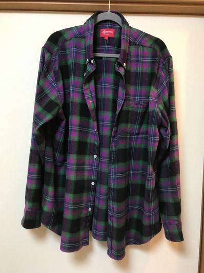 Supreme Brushed Plaid Flannel Shirt "Black"