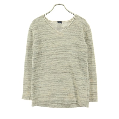 GAP ギャップ ラメ 長袖 Vネック コットン ニット XXS ベージュ系