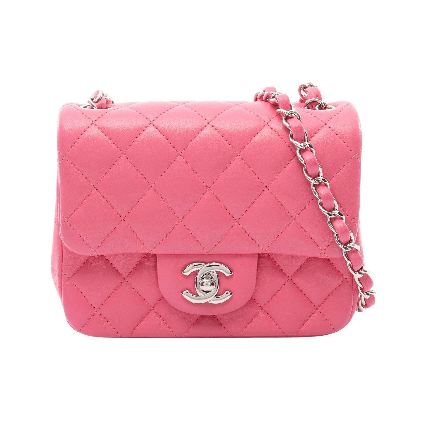 シャネル CHANEL ミニマトラッセ ショルダーバッグ バッグ ラムスキン(羊革) レディース ピンク系 【中古】