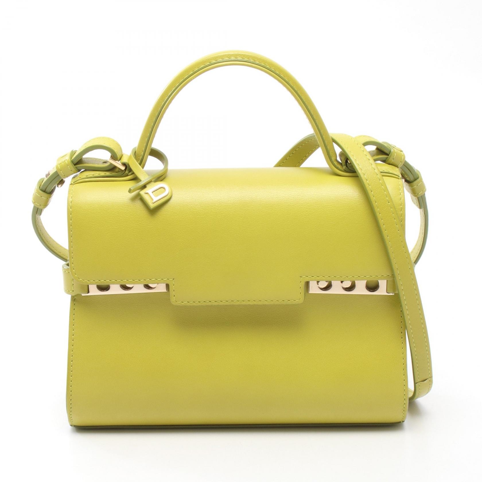 デルヴォー Delvaux タンペートPM 2WAY ハンドバッグ バッグ レザー レディース グリーン系 【中古】