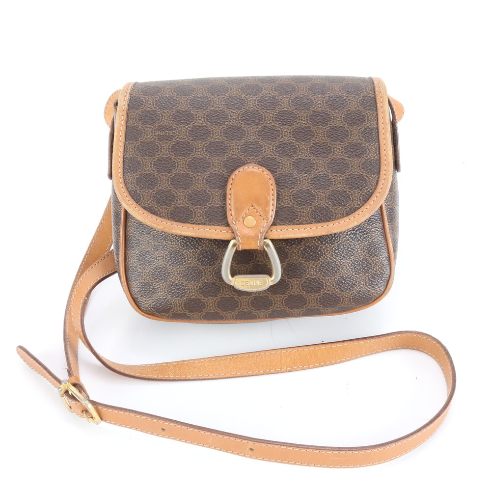 ■美品 セリーヌ マカダムショルダーバッグ