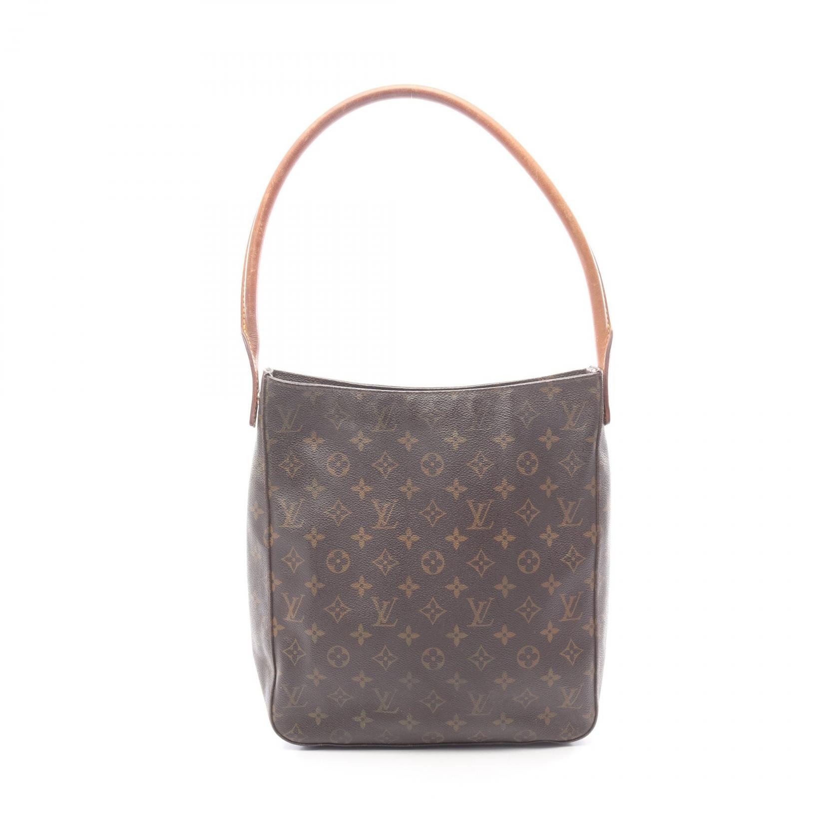 ルイ・ヴィトン LOUIS VUITTON ルーピングGM ショルダーバッグ バッグ PVCコーティングキャンバス レザー モノグラム レディース ブラウン系 M51145 【中古】