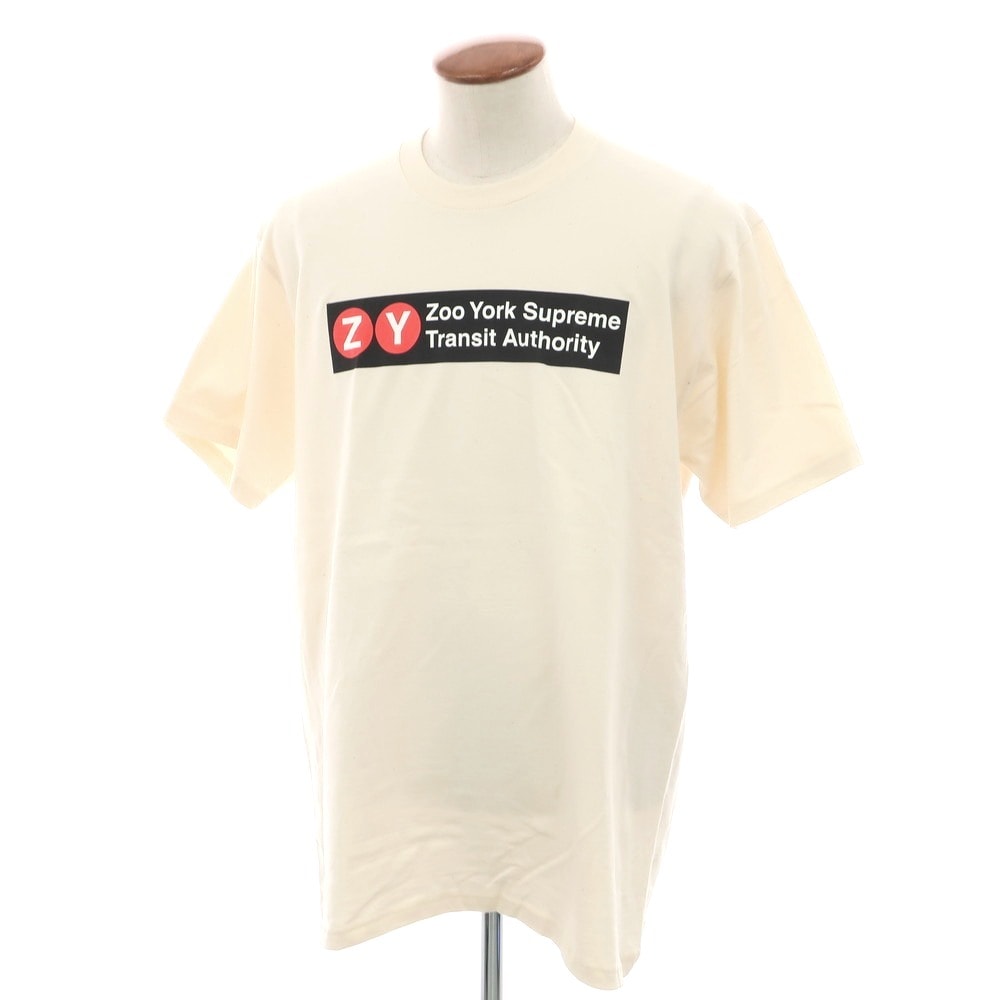 【中古】シュプリーム Supreme × Zoo York 2025年春夏 Transit Tee コットン 半袖Tシャツ ナチュラル【サイズM】【メンズ】