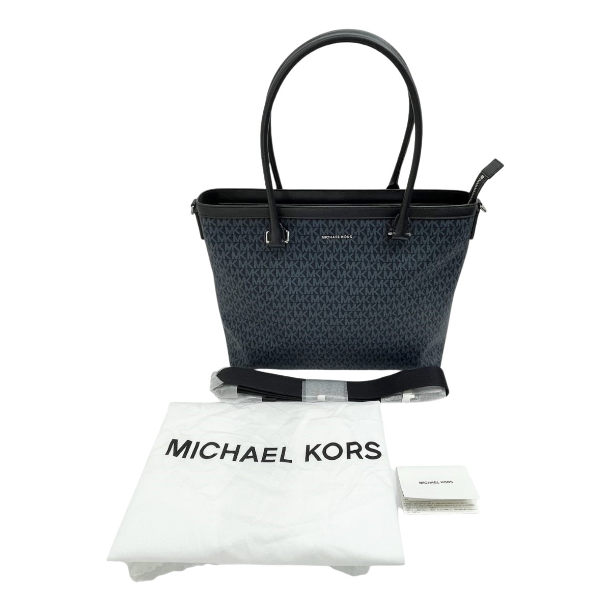 ◆◆MICHAEL KORS マイケルコース トートバッグ レディース 布袋付 37HOLCOT3B ネイビー
