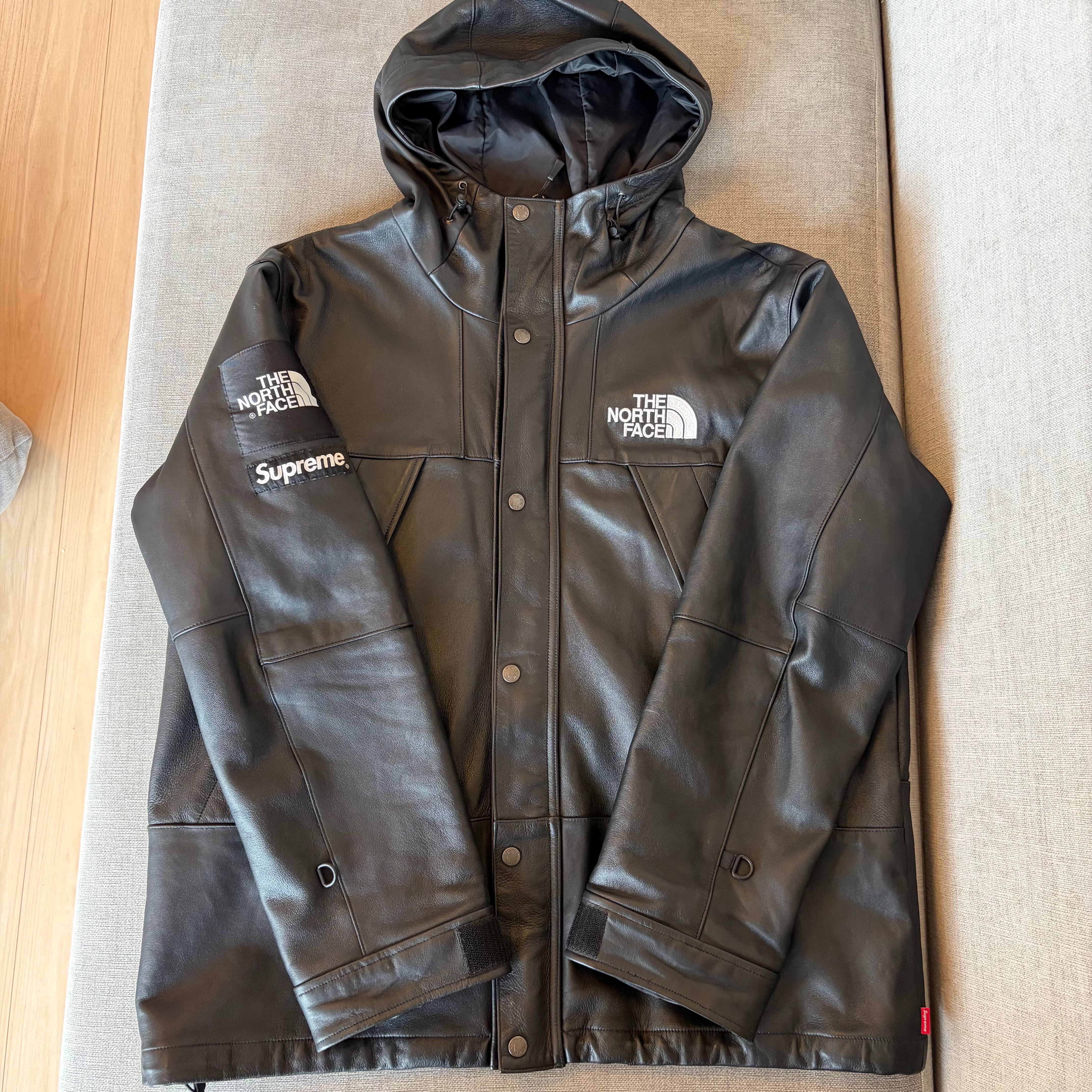 Supreme x The North Face Leather Mountain Parka "Black"