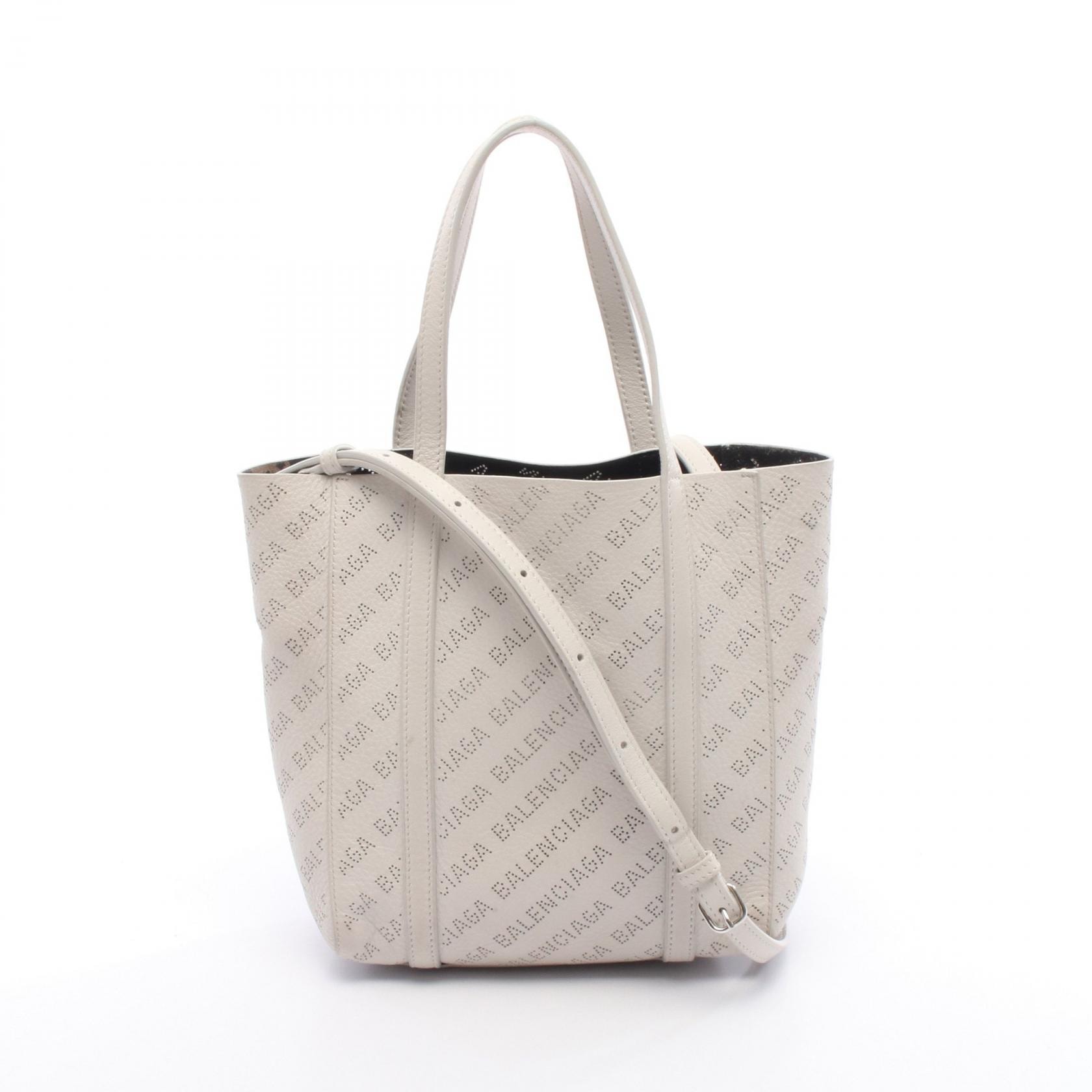 バレンシアガ BALENCIAGA EVERYDAY XXS エブリデイ トートバッグ バッグ レザー レディース ホワイト系 【中古】