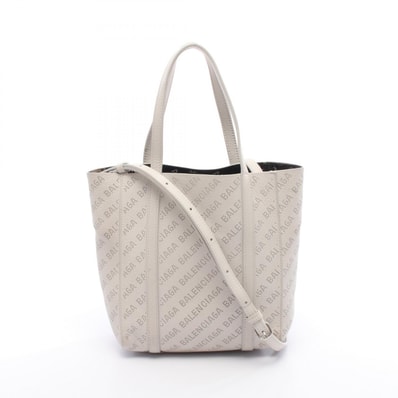 バレンシアガ BALENCIAGA EVERYDAY XXS エブリデイ トートバッグ バッグ レザー レディース ホワイト系 【中古】