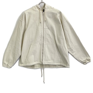 ハフ 25年 BONE オフホワイト ARCH LOGO ZIP HOODIE M